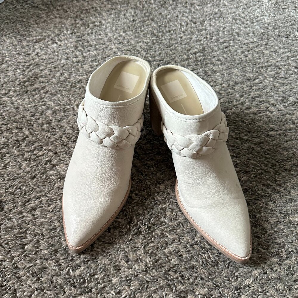 White boot mules